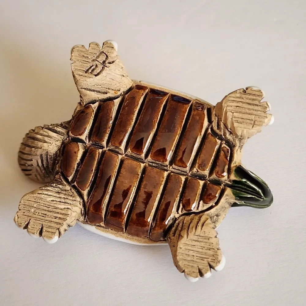 Artesania Rinconada Uraguay Pottery Turtle Figure Retired